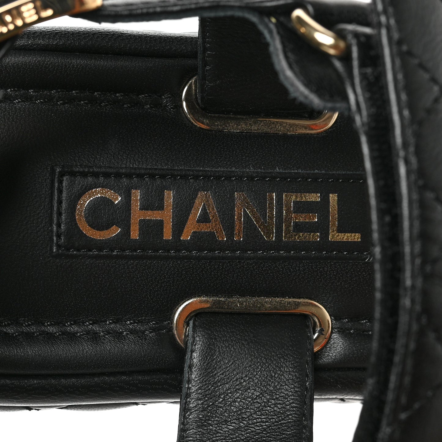 Lambskin Quilted Platform Sandals 38 Black