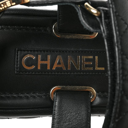 Chanel Lambskin Quilted Platform Sandals 38 Black 8 of 9