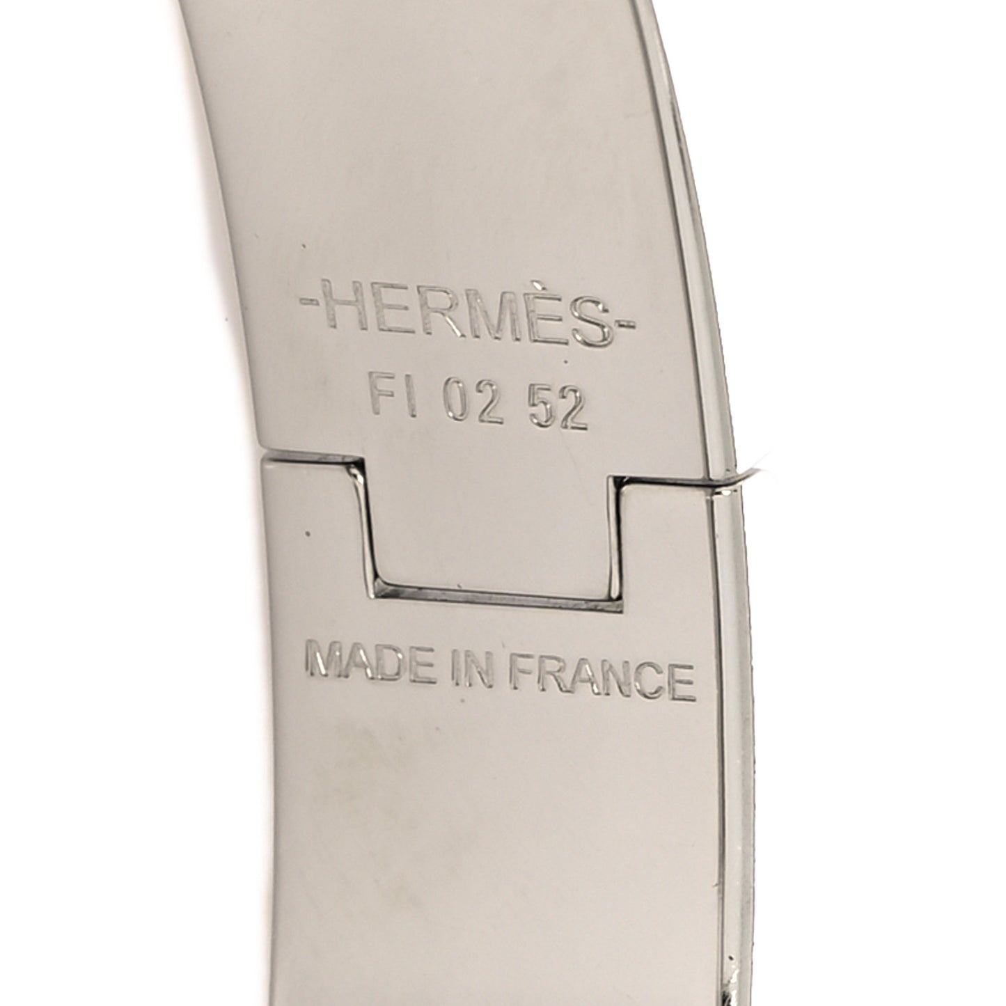 Enamel Narrow Clic Clac H Bracelet PM White