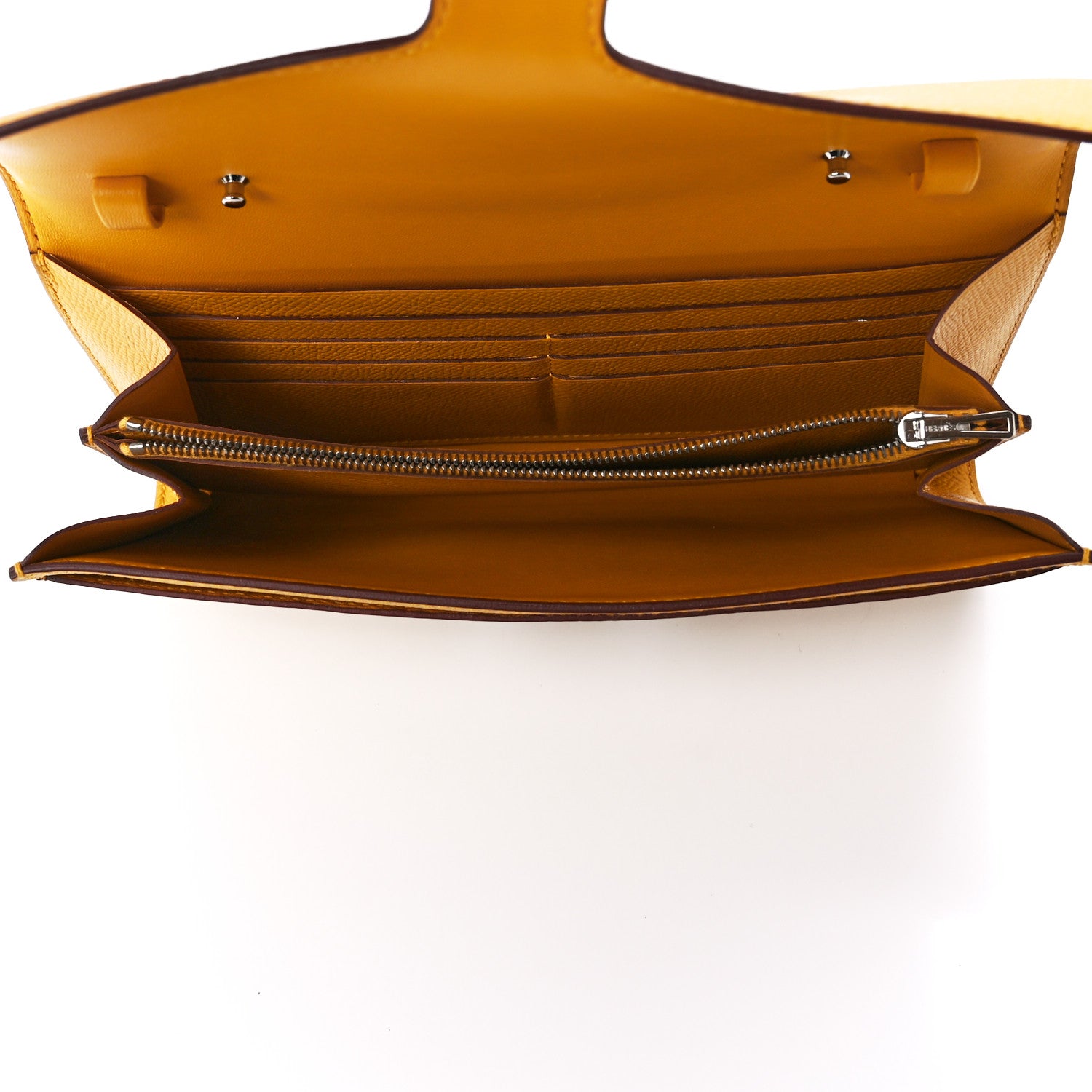 Hermes Epsom Constance Long Wallet To Go Jaune Ambre 5 of 11