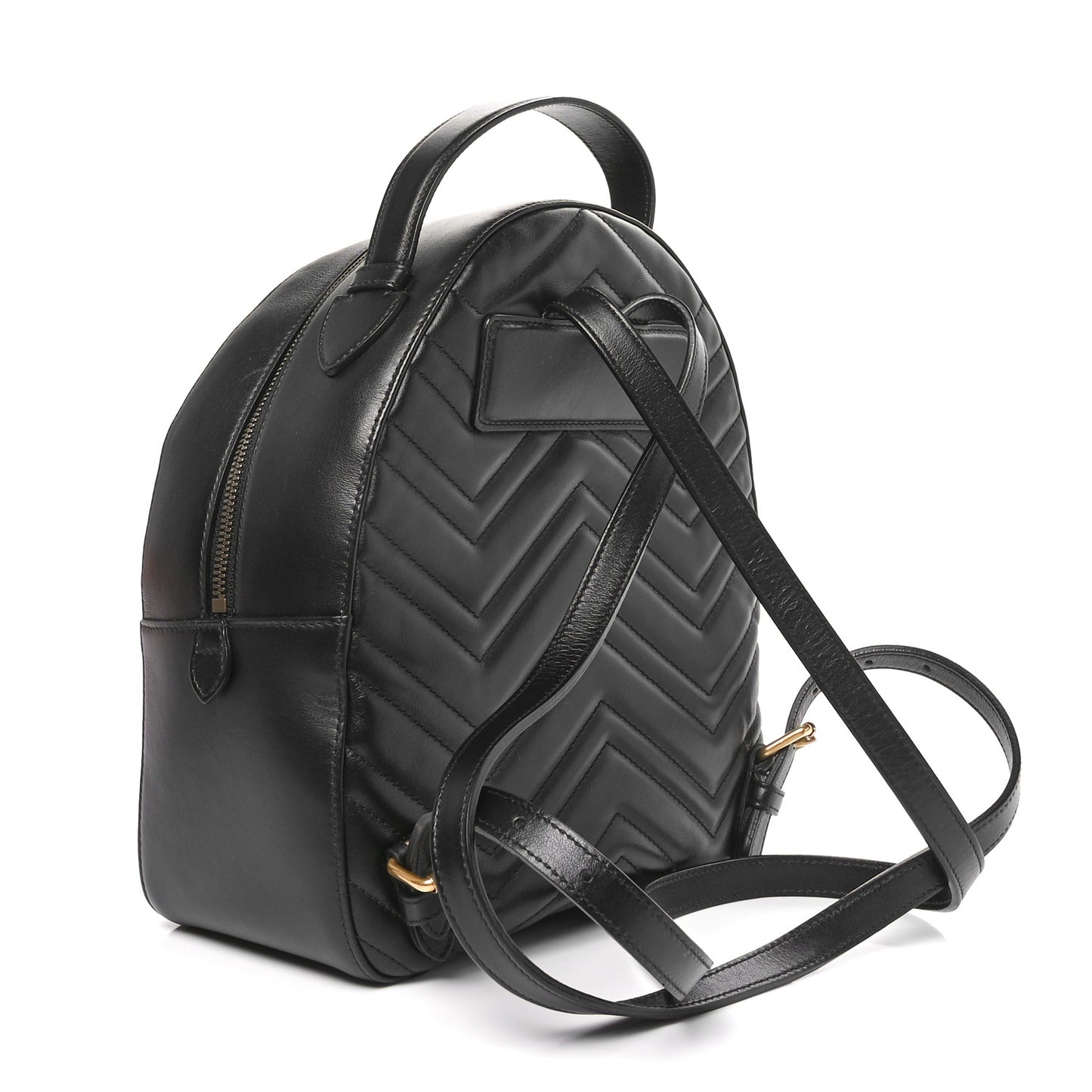 Calfskin Matelasse GG Marmont Backpack Black