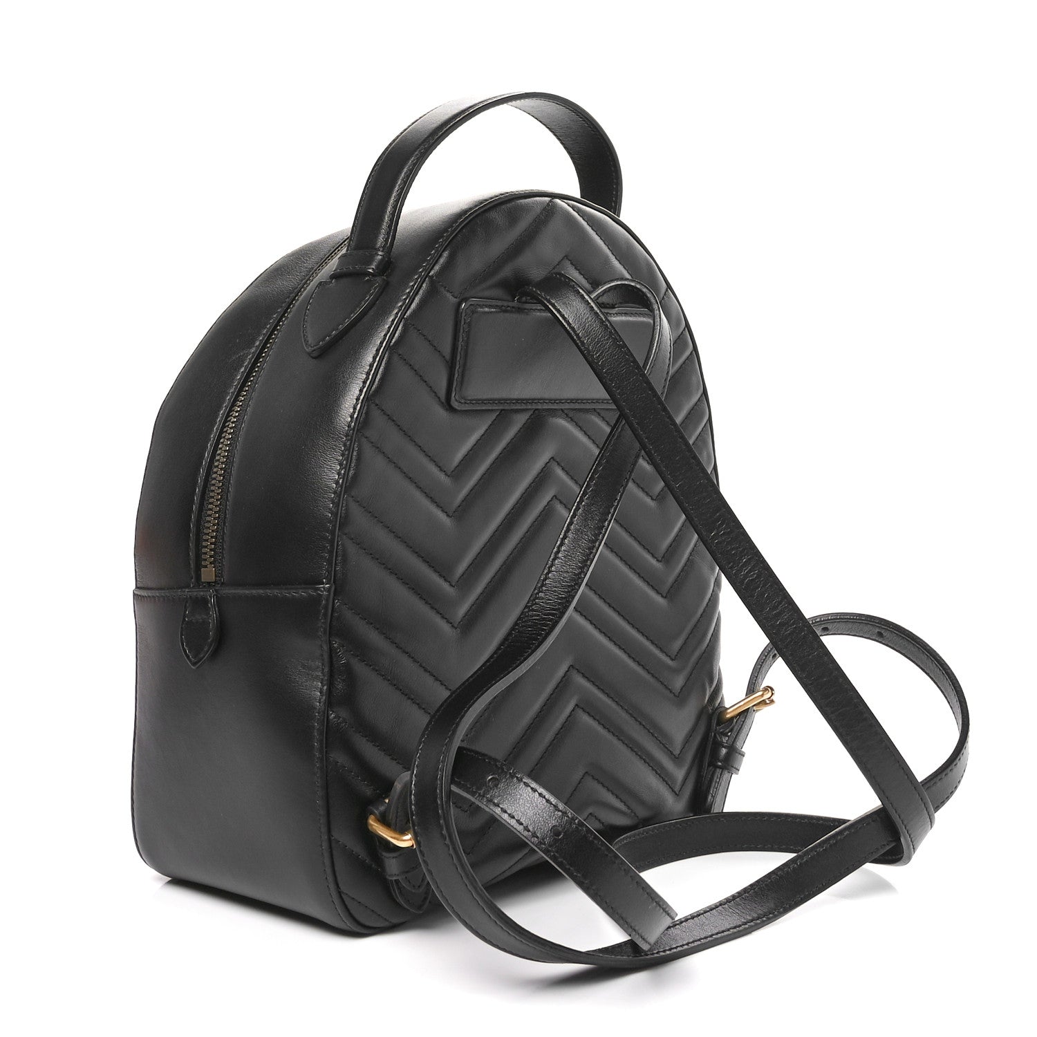 Gucci Calfskin Matelasse GG Marmont Backpack Black 3 of 10