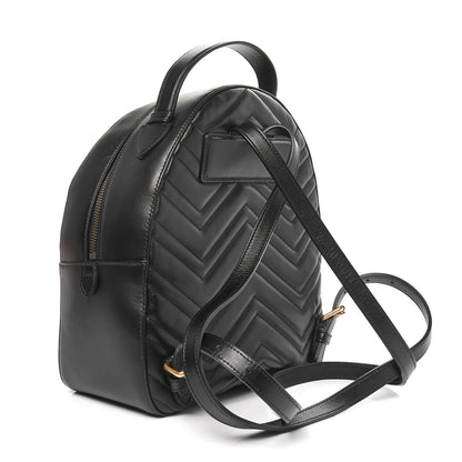 Gucci Calfskin Matelasse GG Marmont Backpack Black 3 of 10
