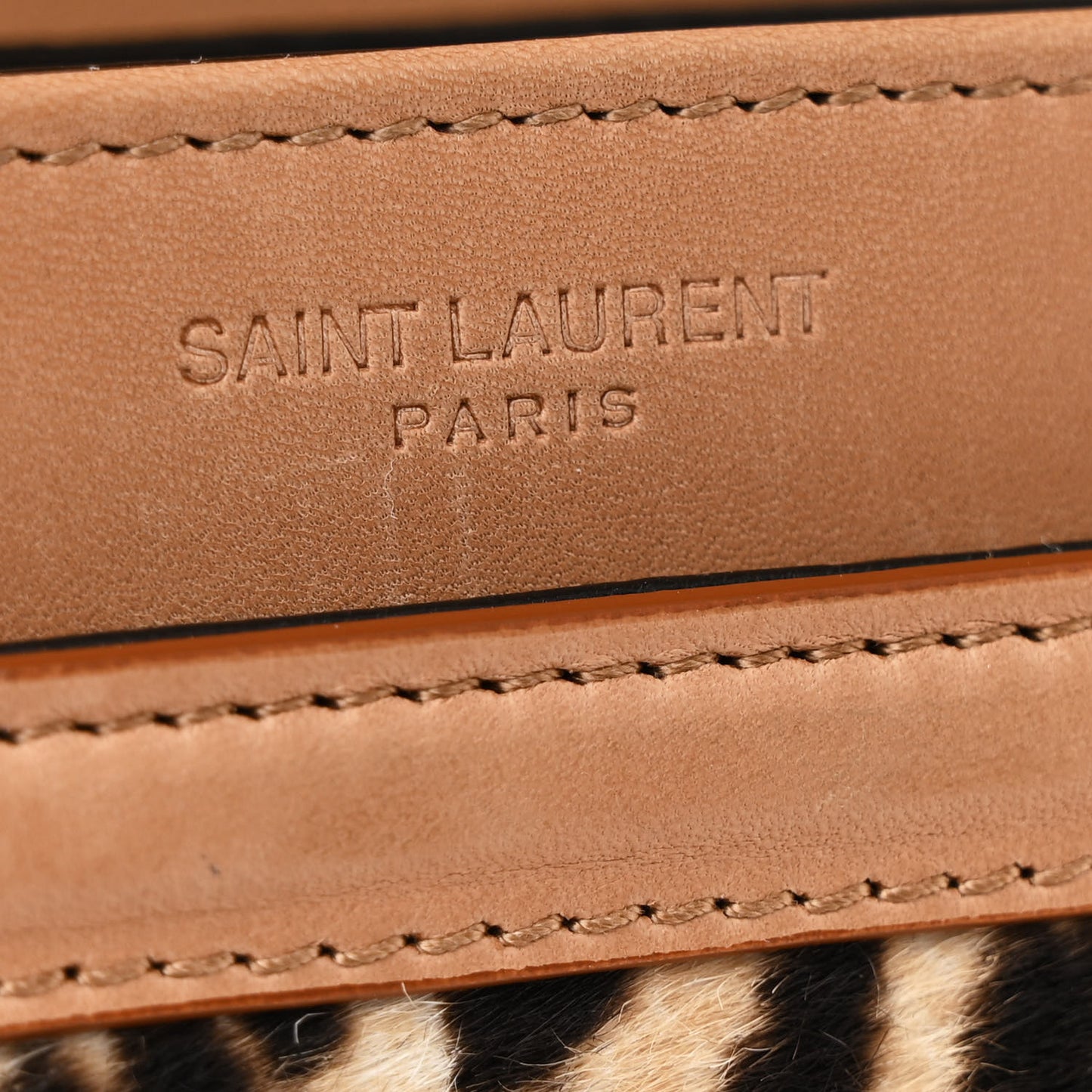 Calfskin Hair Leopard Print Small Solferino Satchel Dust White