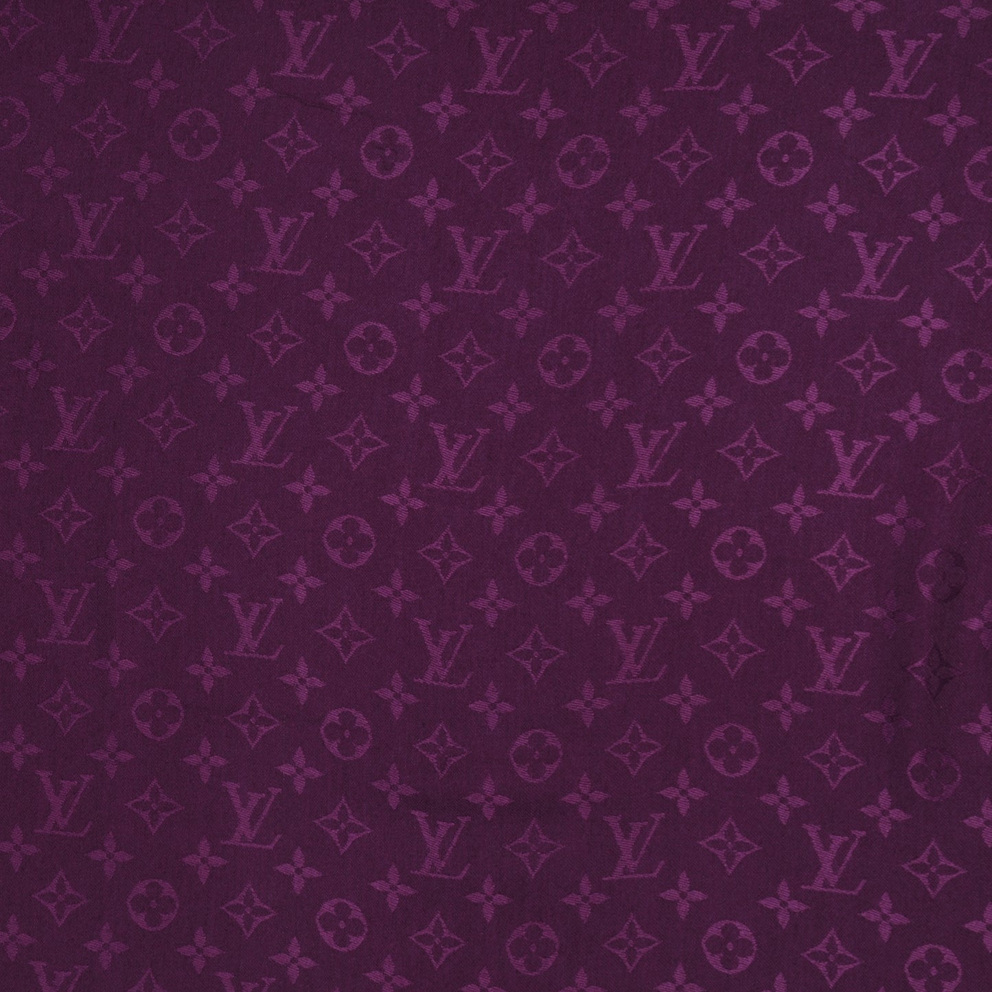 Wool Silk Monogram Shawl Cassis