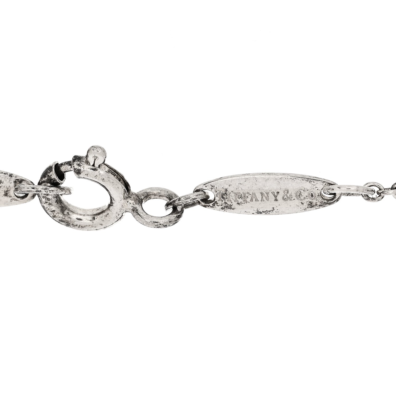 Tiffany Sterling Silver Diamond .05ct Elsa Peretti Diamonds by the Yard Bracelet 3 of 6