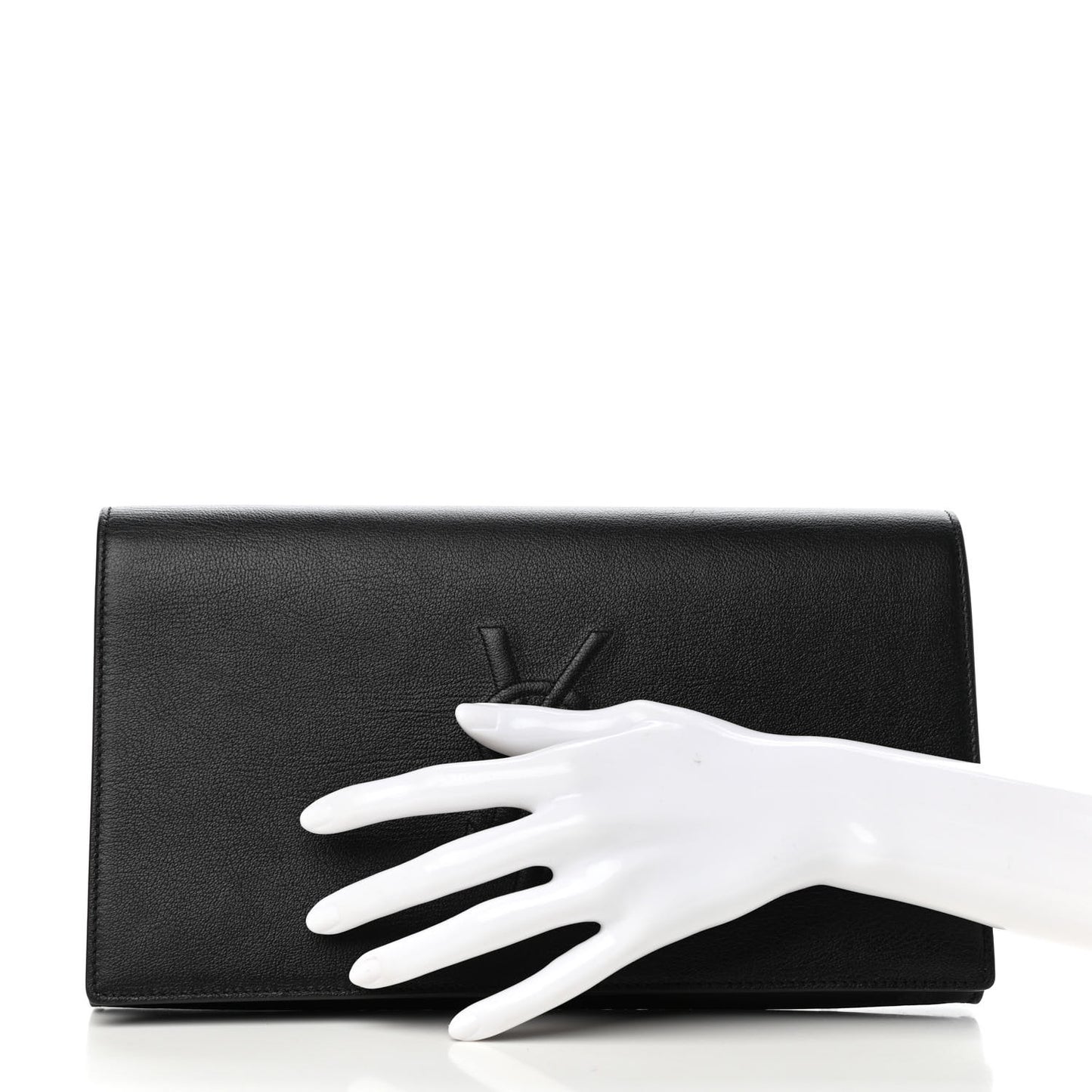 Calfskin Monogram Large Belle De Jour Clutch Black