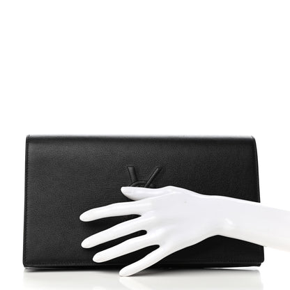 Saint Laurent Calfskin Monogram Large Belle De Jour Clutch Black 2 of 8