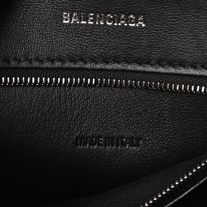 Balenciaga Grained Calfskin Small Hourglass Top Handle Bag Black 7 of 14
