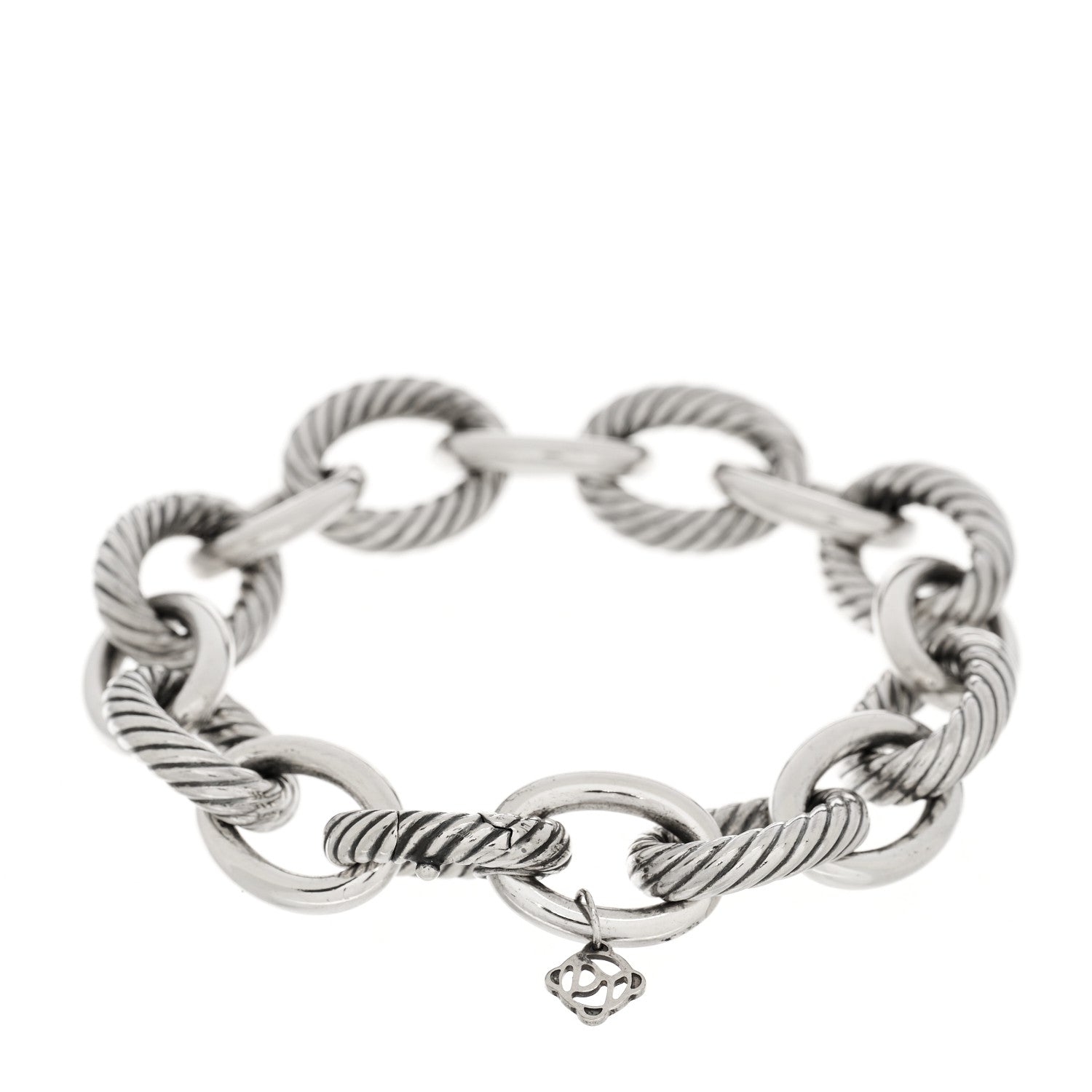 David Yurman Sterling Silver 17mm Extra Large Oval Link Bracelet 3 of 4