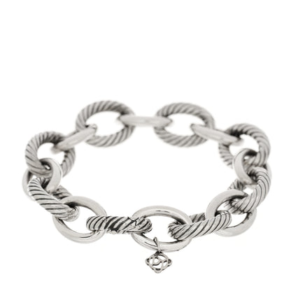 David Yurman Sterling Silver 17mm Extra Large Oval Link Bracelet 3 of 4