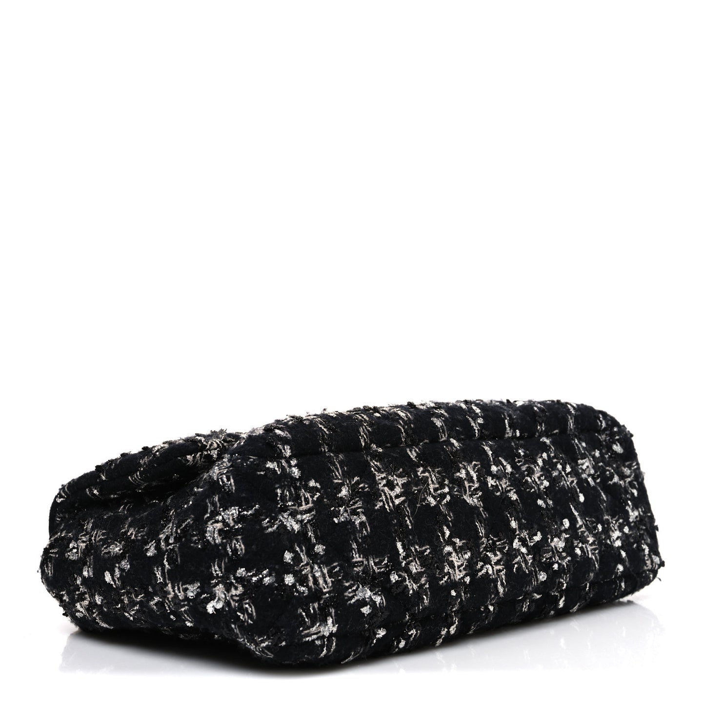 Tweed Quilted Large Chanel 19 Flap Black Silver Ecru