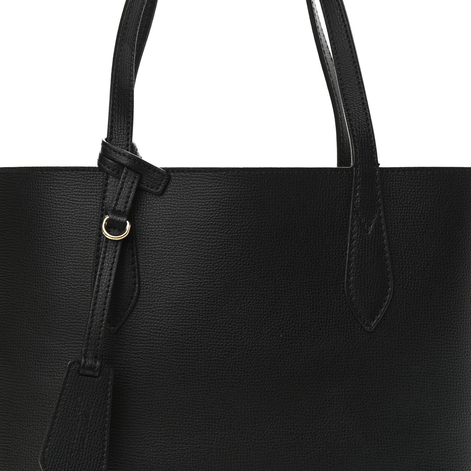 Burberry Grainy Calfskin Haymarket Check Small Reversible Tote Black 11 of 19