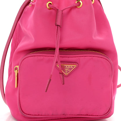 Prada Re-Nylon Saffiano Duet Bucket Crossbody Bag Fuxia 7 of 12