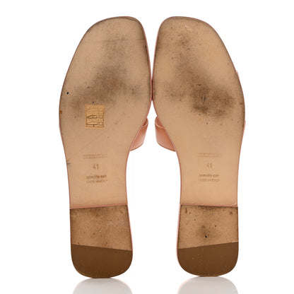 Hermes Calfskin Oran Sandals 41 Granit Rose 5 of 13
