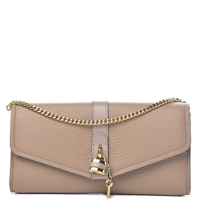 Chloe Grained Calfskin Aby Chain Wallet Motty Grey 1 of 9