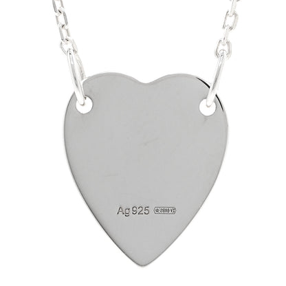 Gucci Sterling Silver Trademark Heart Pendant Necklace 4 of 5