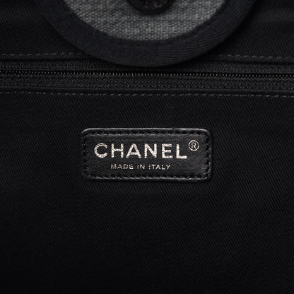 Chanel Canvas Deauville Large Tote Grey 6 of 8