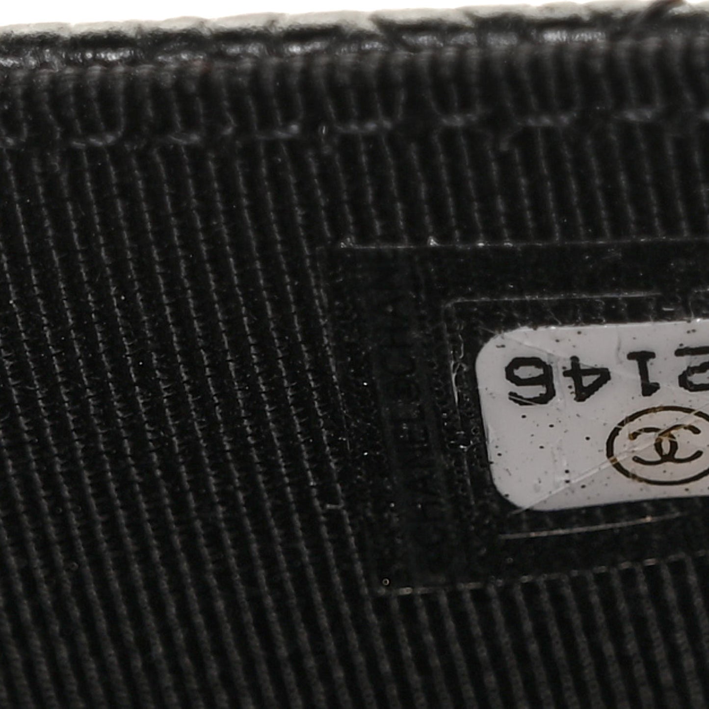 Caviar Quilted Flap Card Holder Wallet Black