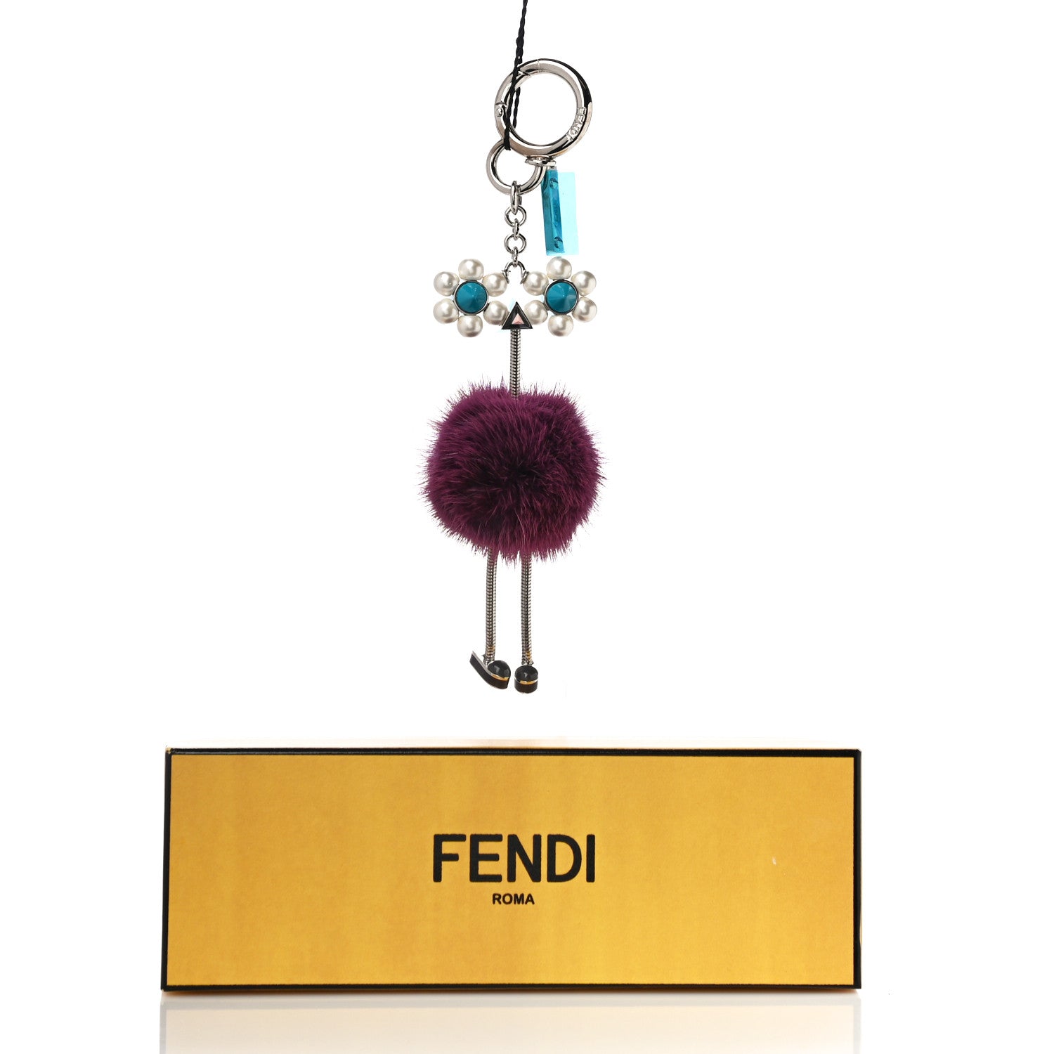 Fendi Mink Fur Pearl Chick Pom Pom Bag Charm Passion 4 of 4