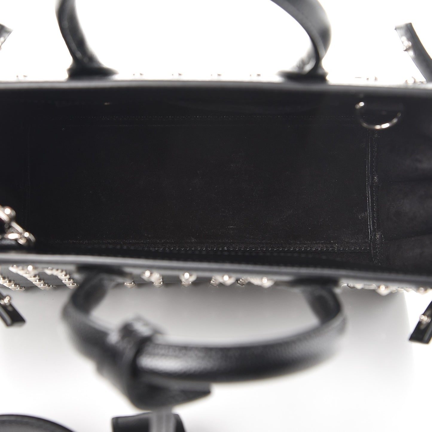 Calfskin Studded Nano Sac De Jour Black
