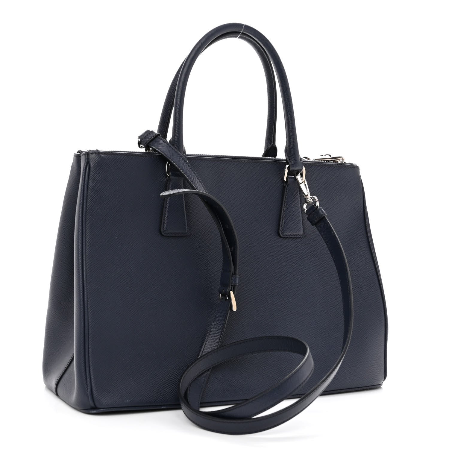 Prada Saffiano Lux Large Galleria Double Zip Tote Baltico 3 of 9