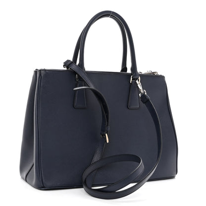 Prada Saffiano Lux Large Galleria Double Zip Tote Baltico 3 of 9