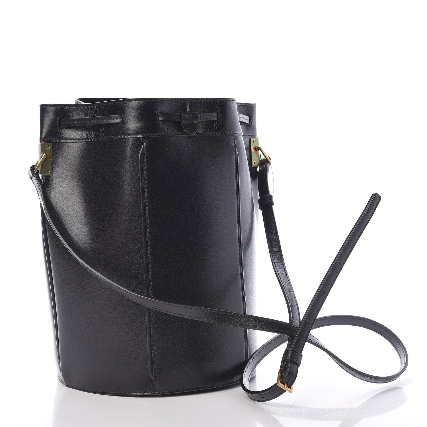 Saint Laurent Smooth Calfskin Medium Talitha Bucket Bag Black 3 of 11