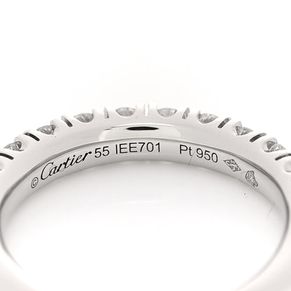 Cartier Platinum Diamond 3.5mm Etincelle de Cartier Wedding Band Ring 55 7.25 4 of 6
