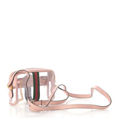 Gucci Vinyl Web Mini Ophidia Transparent Shoulder Bag Perfect Pink 3 of 9