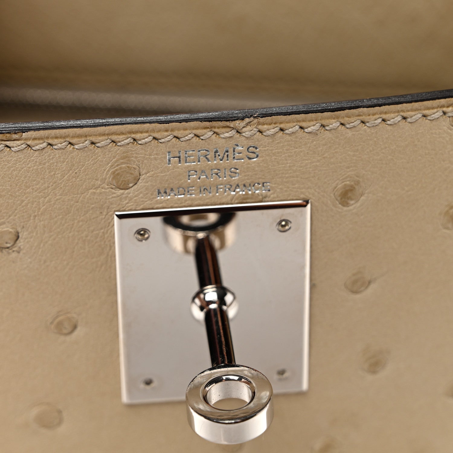 Hermes Ostrich Kelly Sellier 28 Parchemin 6 of 10