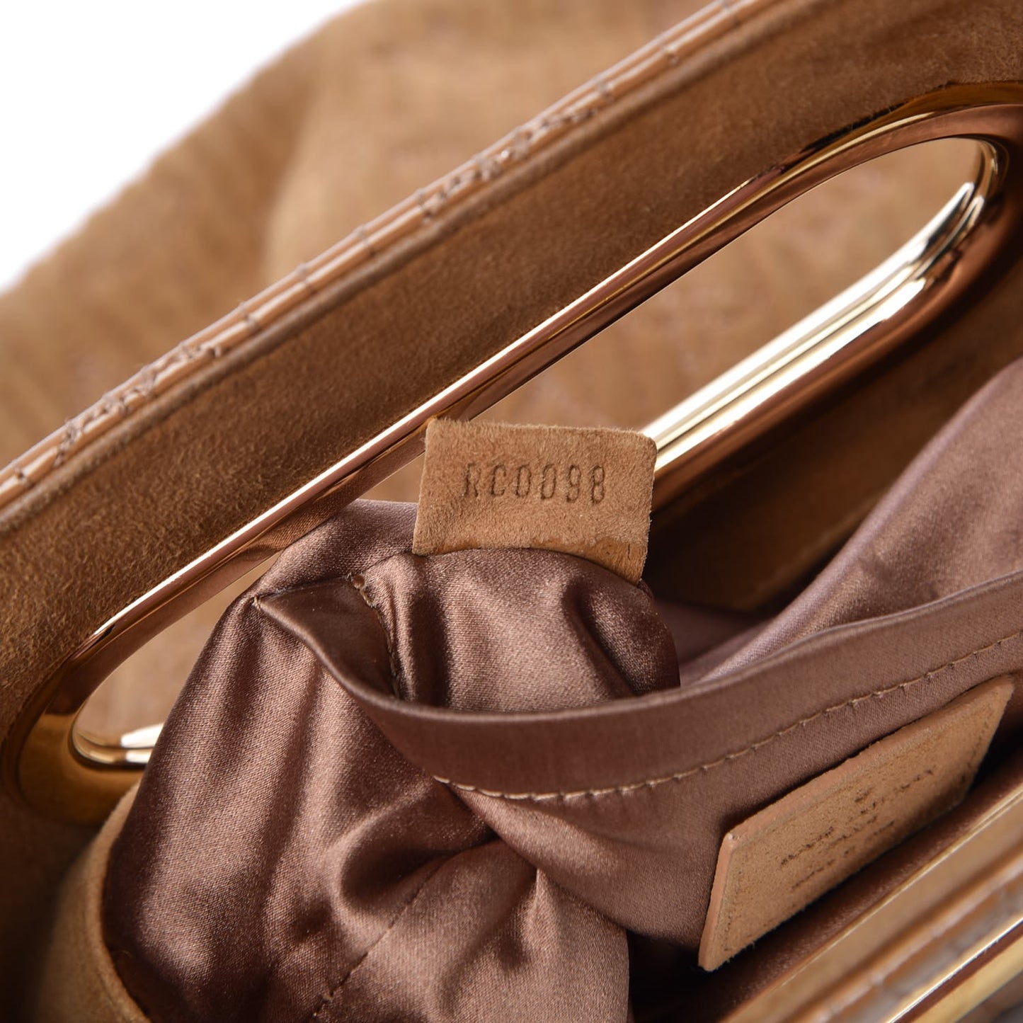 Suede Monogram Motard Afterdark Clutch Powder