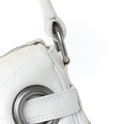 Christian Dior Lambskin Cannage Small Hobo White 13 of 18