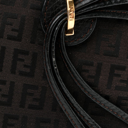 Fendi Zucchino Shoulder Bag Black 10 of 12