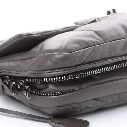 Prada Nappa Bomber Sound Flap Shoulder Bag Ardesia 7 of 11