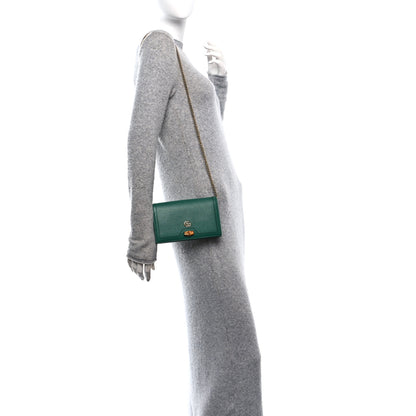 Gucci Textured Dollar Calfskin Mini Diana Chain Bag Emerald 2 of 11