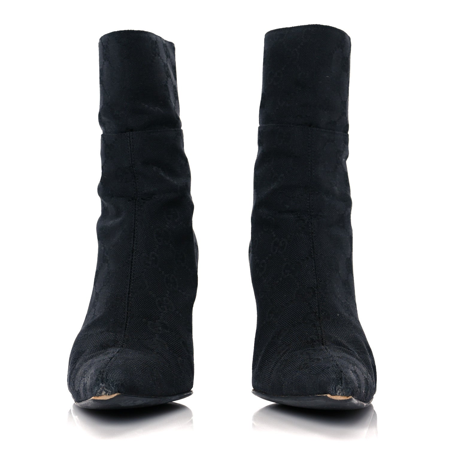Gucci Monogram Tess S Gomma Boots 8.5 Black 2 of 12