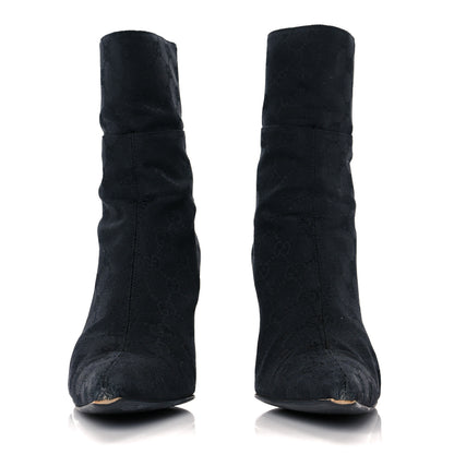 Gucci Monogram Tess S Gomma Boots 8.5 Black 2 of 12