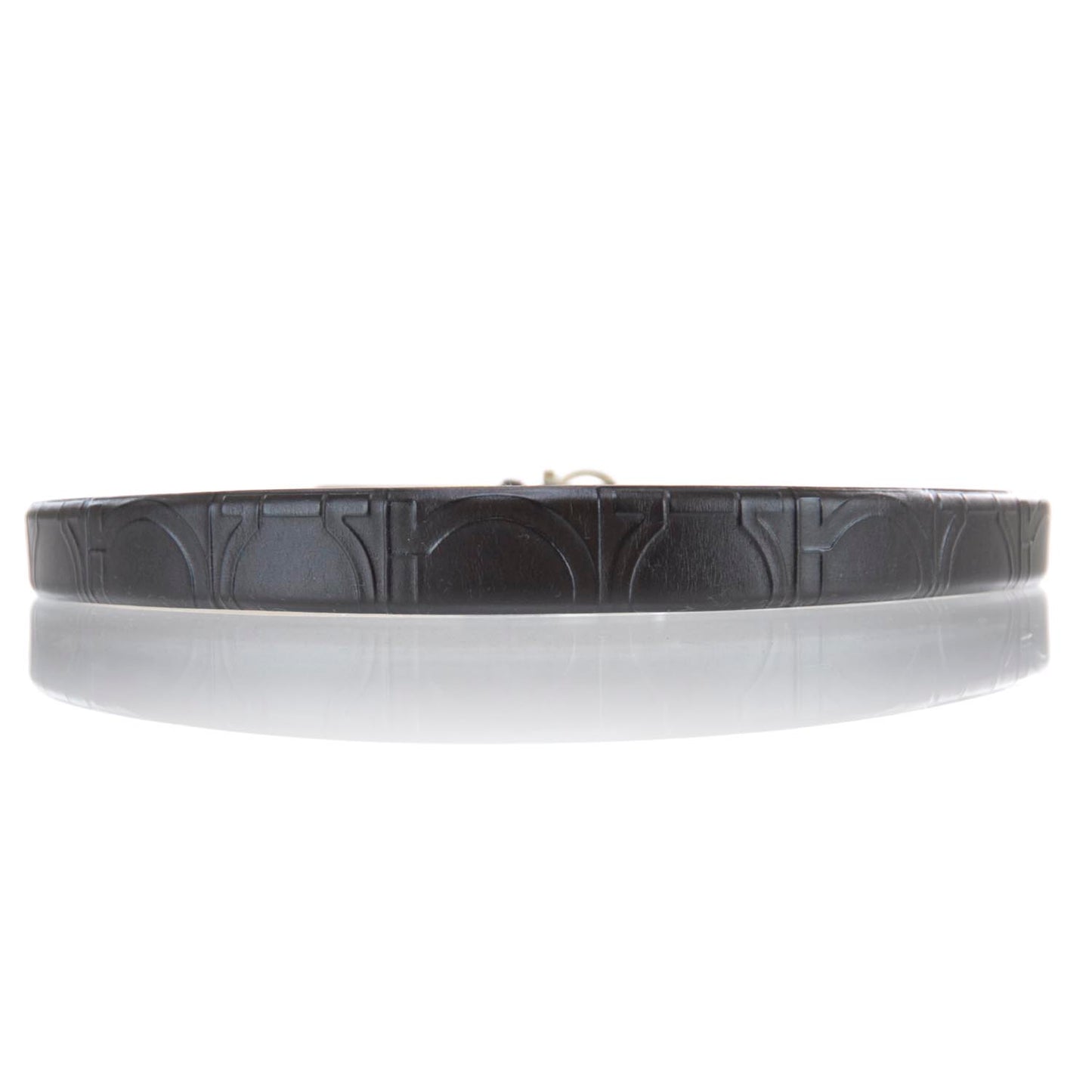 SALVATOREFERRAGAMOGanciniEmbossedBelt32Brown