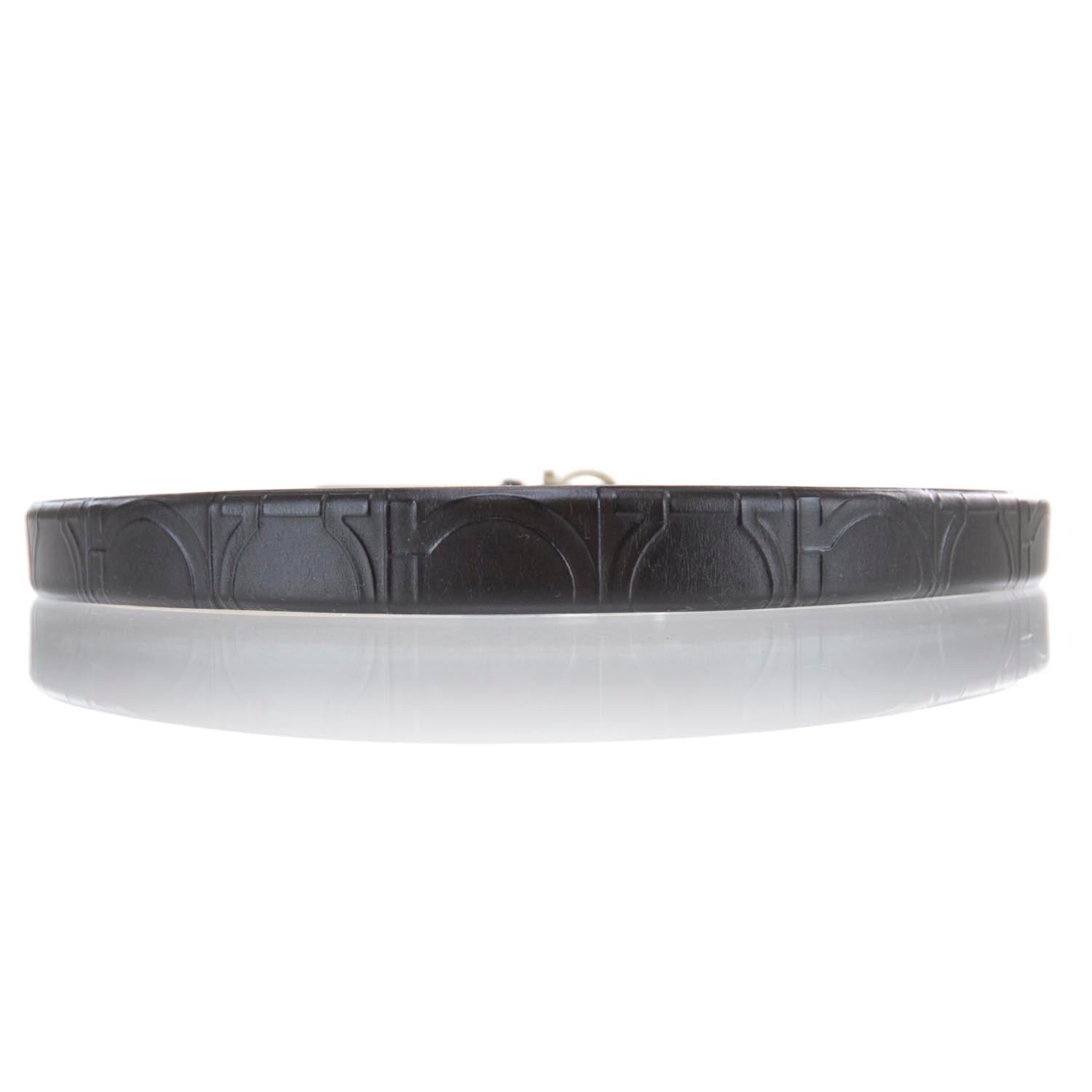 FASHIONPHILE SALVATOREFERRAGAMOGanciniEmbossedBelt32Brown 2 of 5
