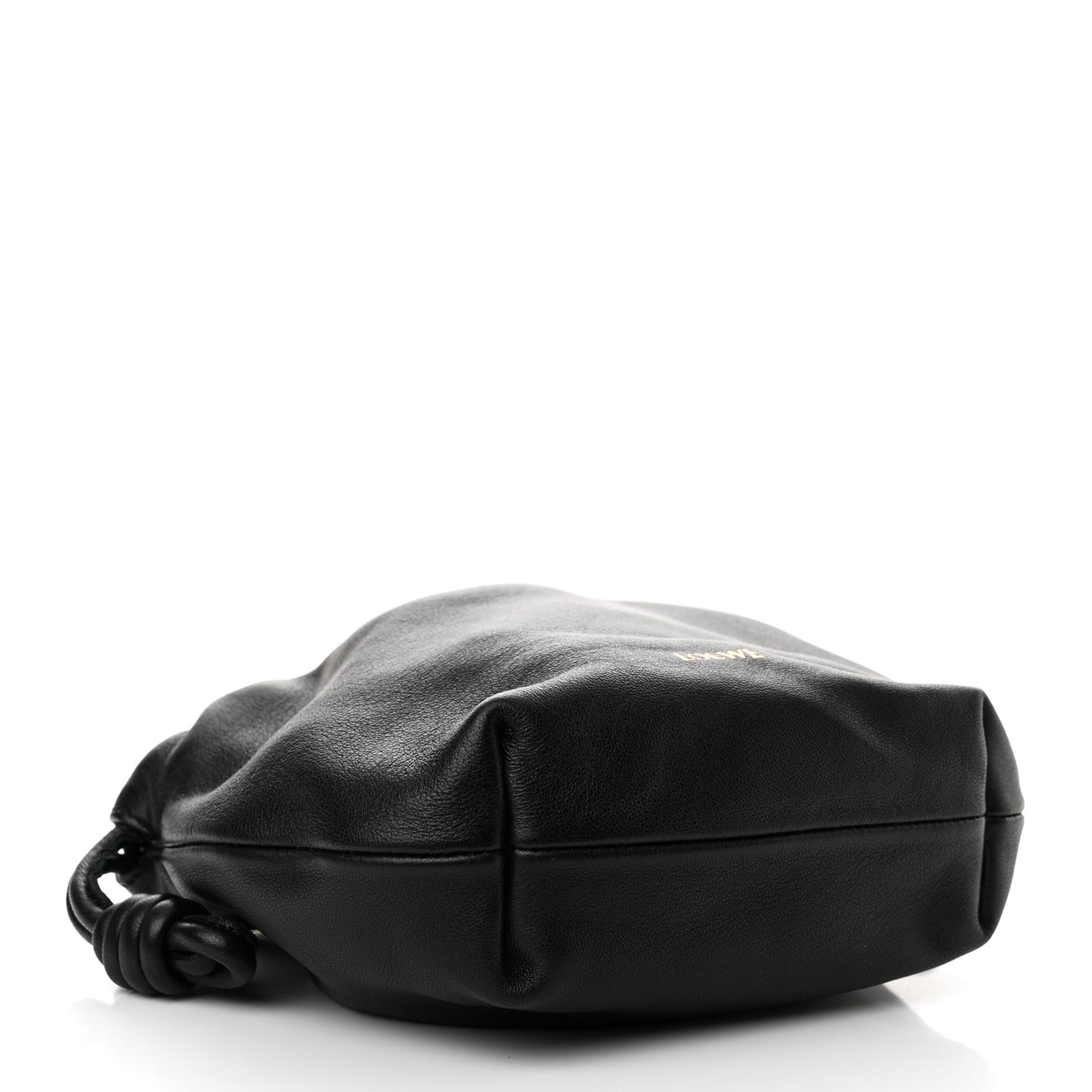 Nappa Calfskin Mini Flamenco Knot Clutch With Chain Black