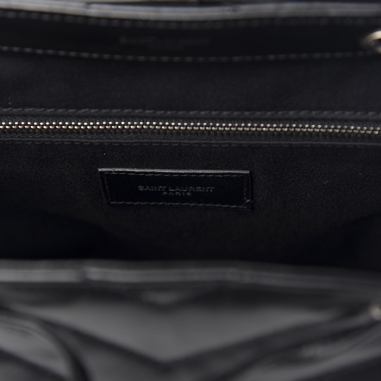 Calfskin Y Quilted Monogram Small Loulou Backpack Black