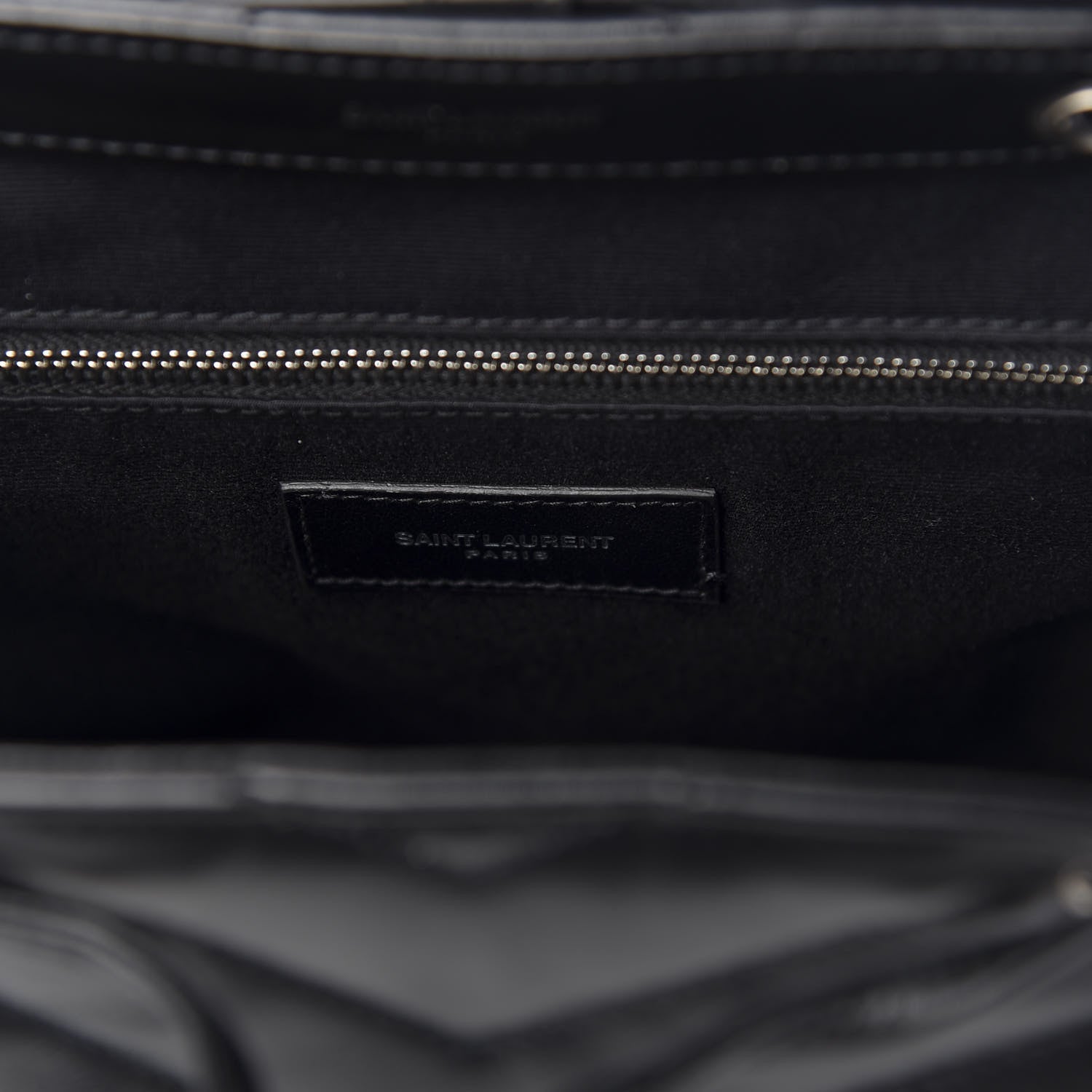 Saint Laurent Calfskin Y Quilted Monogram Small Loulou Backpack Black 5 of 10