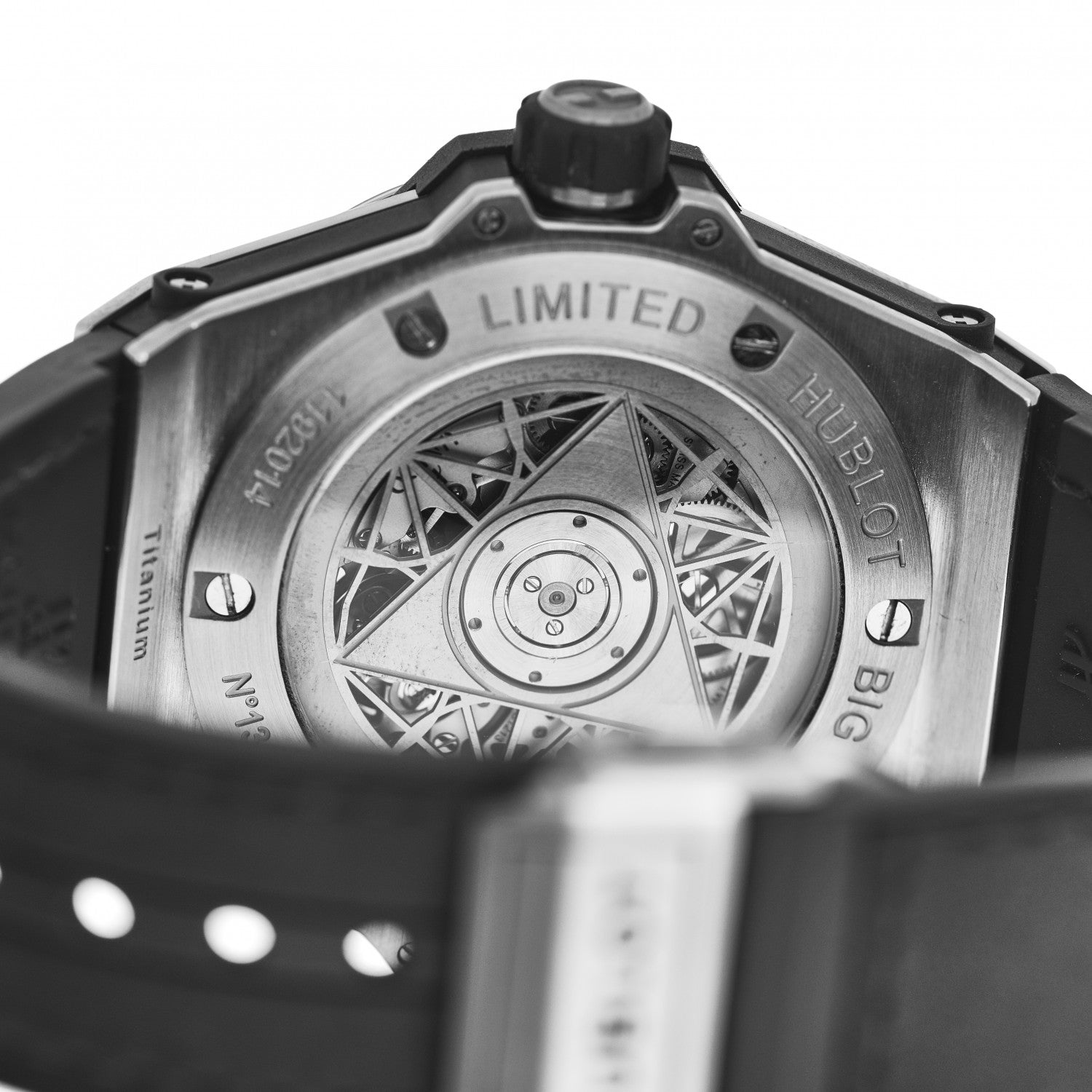 Hublot Titanium Calfskin 45mm Big Bang Unico "Sang Bleu" Limited Edition Automatic Watch Black 415.NX.1112.VR.MXM16 4 of 4