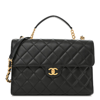 Chanel Caviar Quilted Carry Me Top Handle Flap Black 1 of 11