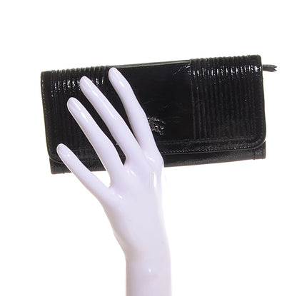 Burberry Crinkled Patent Continental Wallet Black 2 of 9