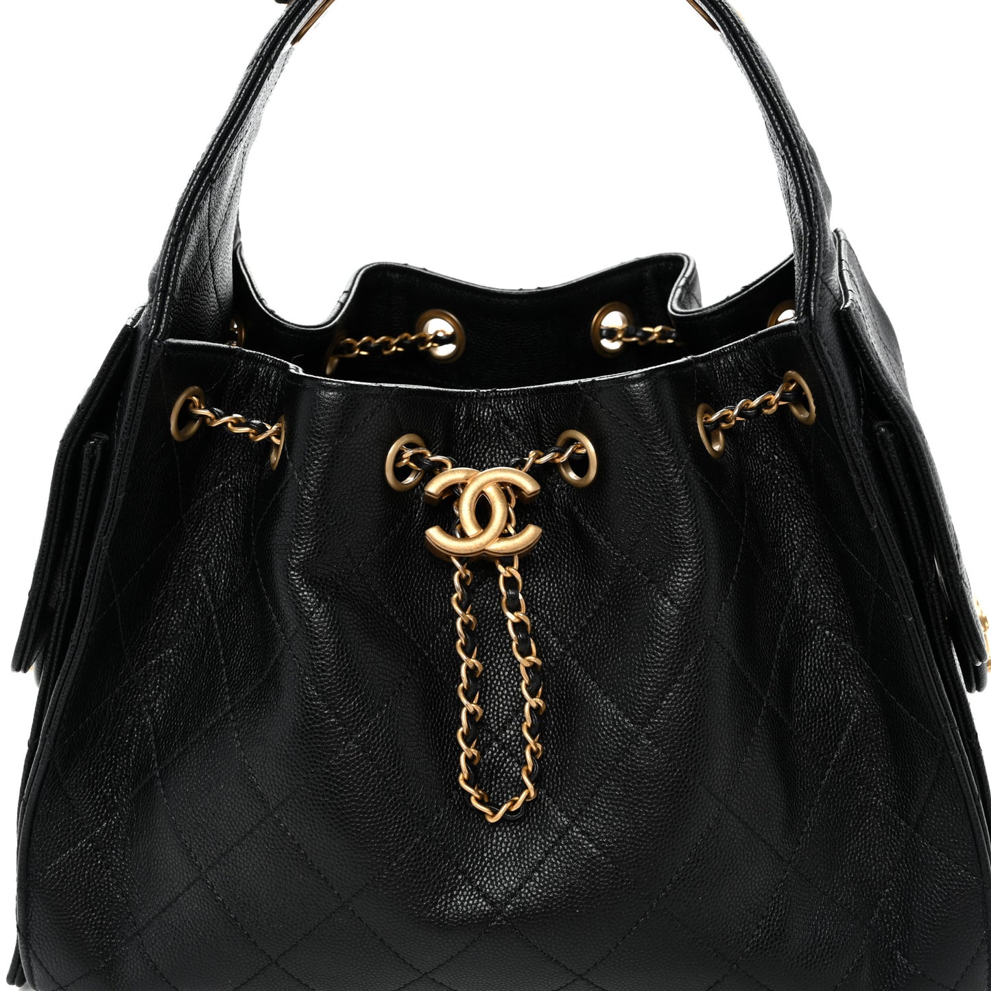 Caviar Quilted Small Chanel 25 Handbag Black