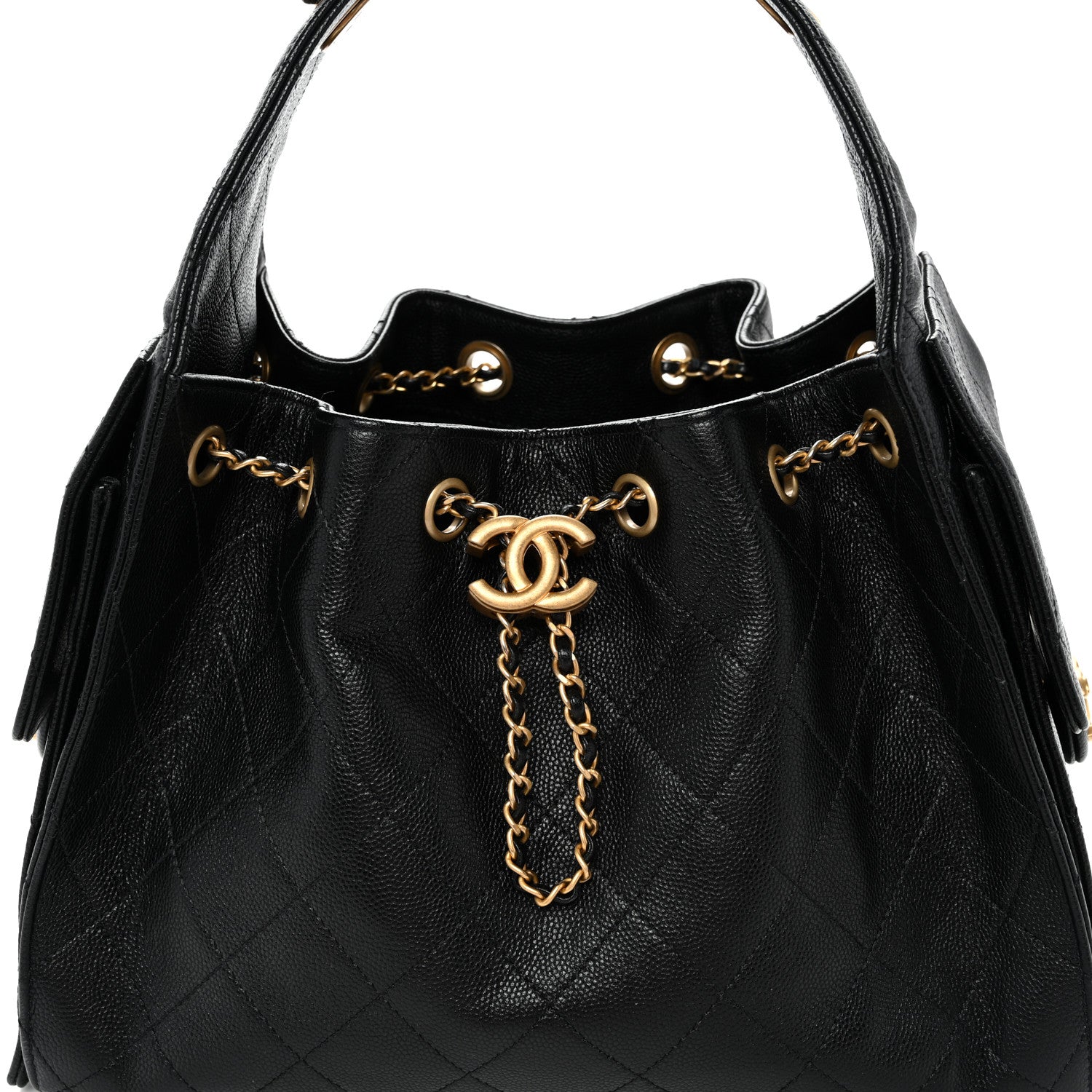 Chanel Caviar Quilted Small Chanel 25 Handbag Black 8 of 10