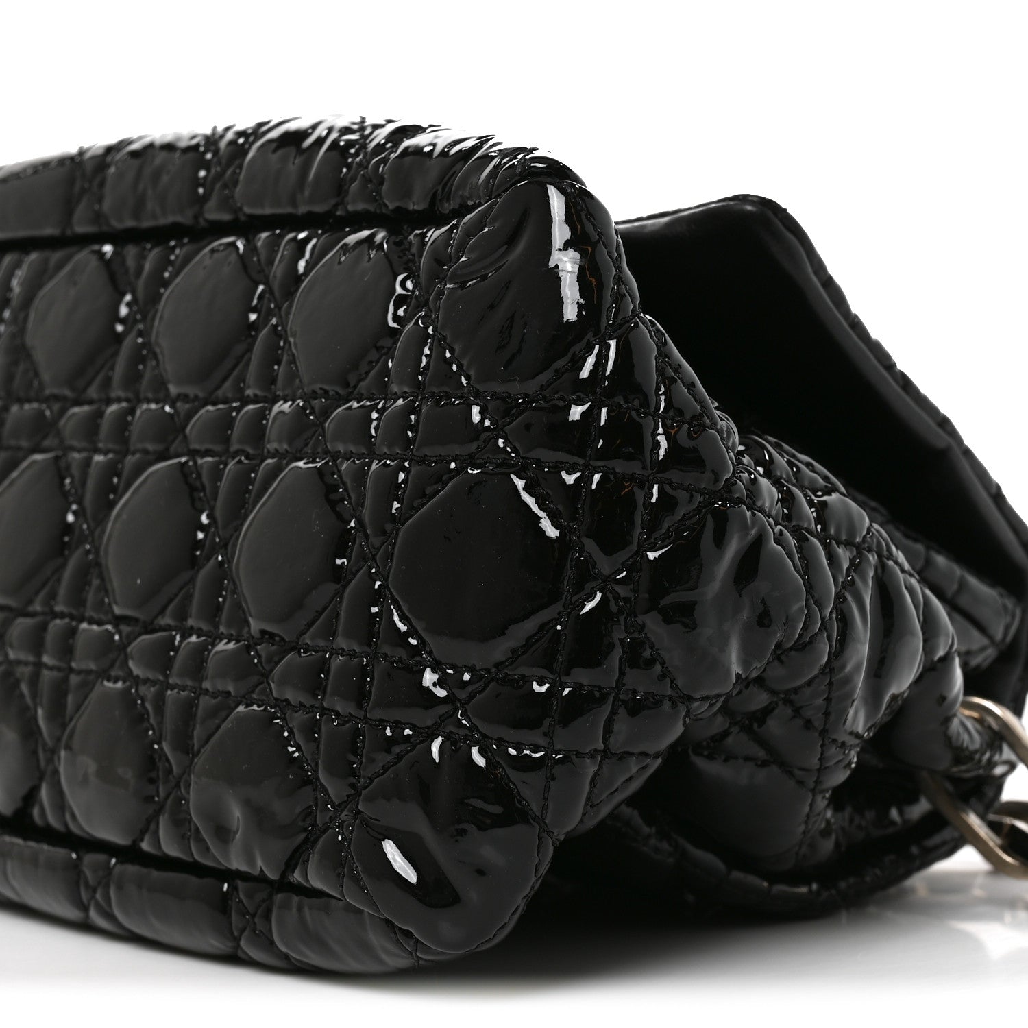 Christian Dior Patent Cannage New Lock Flap Black 9 of 9