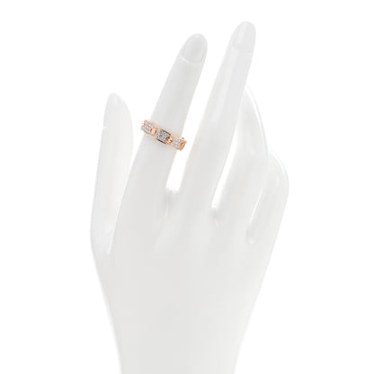 Cartier 18K Pink Gold Diamond 5mm LOVE Wedding Paved Band Ring 53 6.5 2 of 5